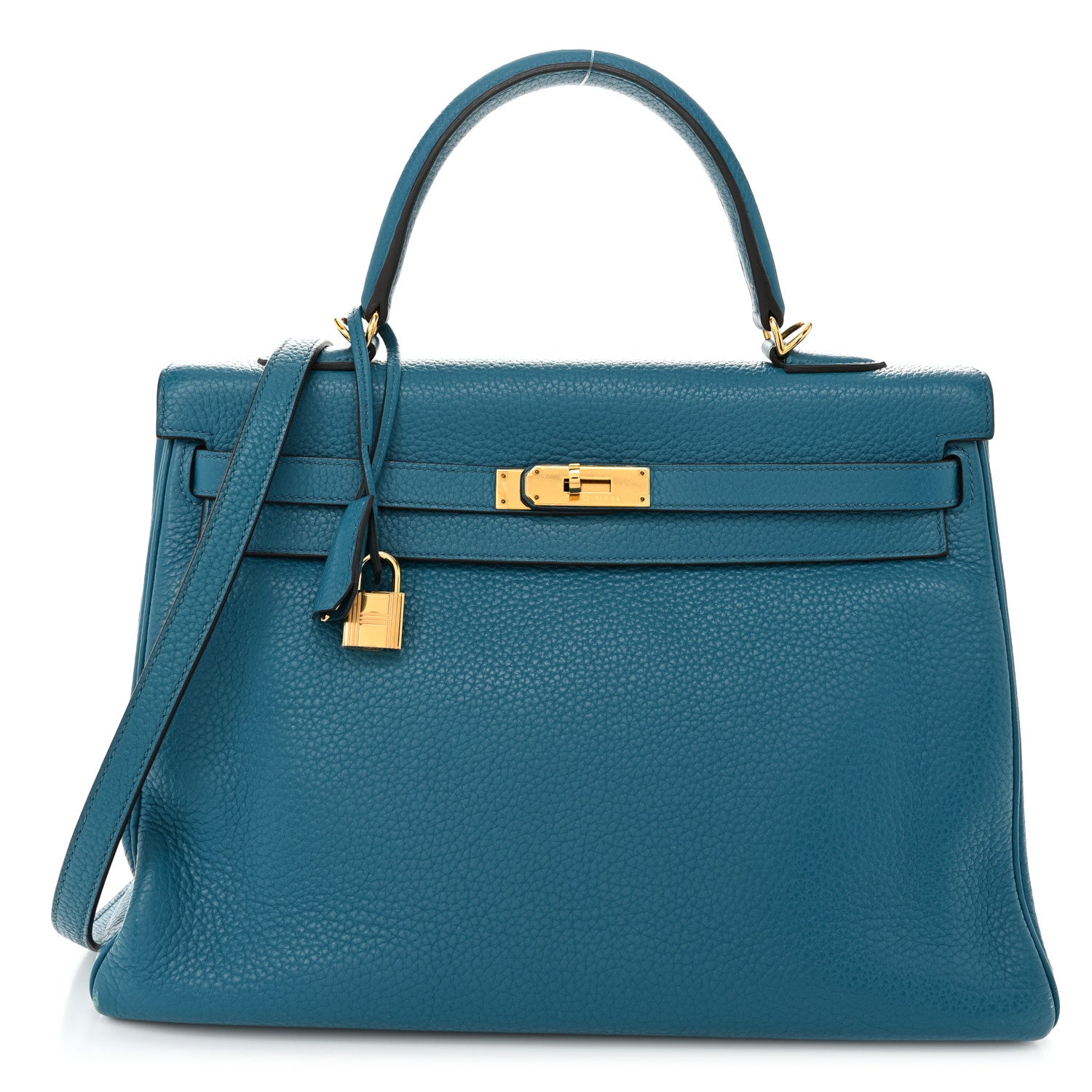 Hermes Taurillon Clemence Kelly Retourne 35 Bleu Izmir 1 of 13