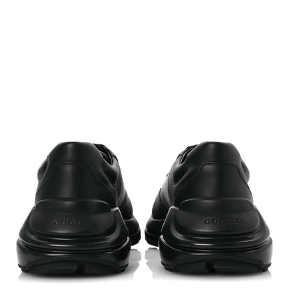 Gucci Dali Soft Calfskin Cut Out Interlocking G Mens Rhyton Sneakers 11 Black Ivoire 6 of 10