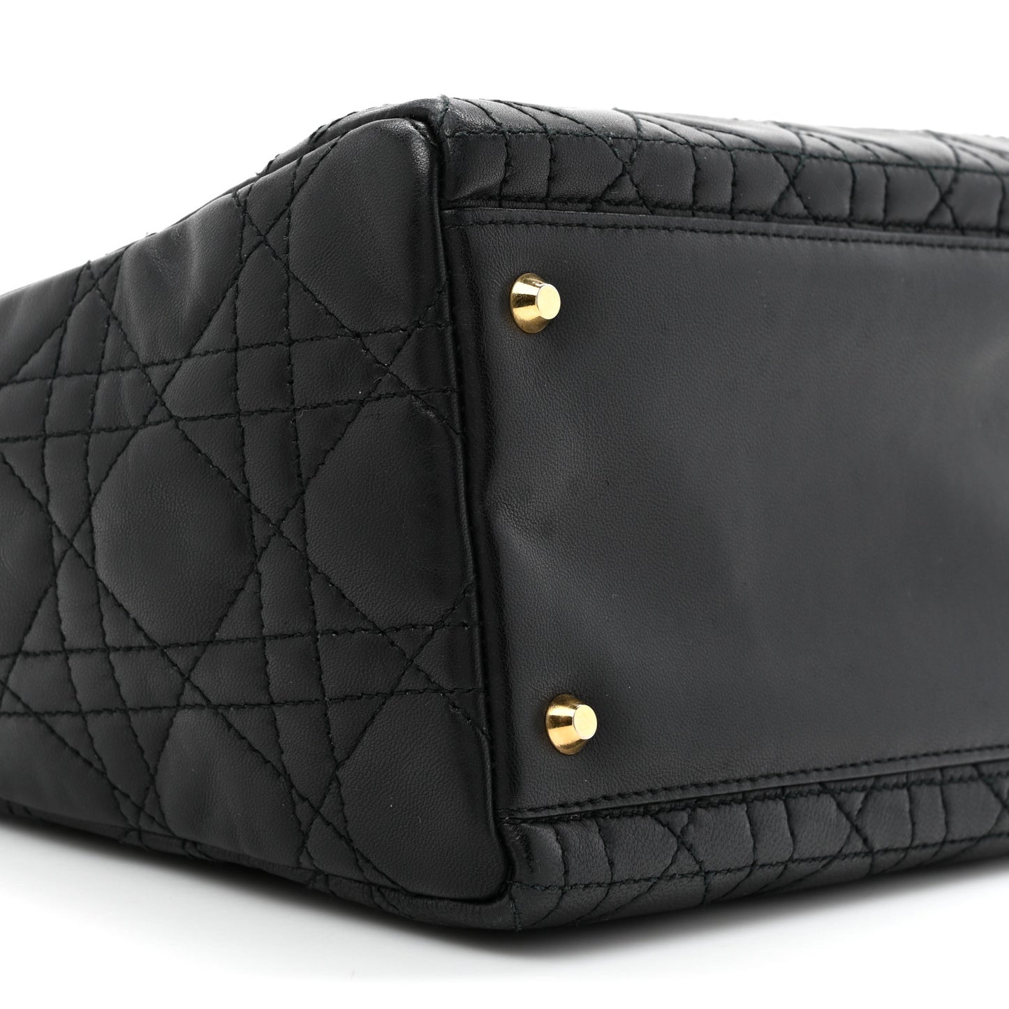 Lambskin Cannage Medium Lady Dior Black