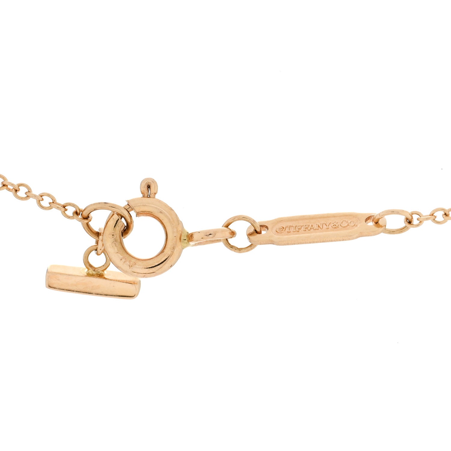 Tiffany 18K Rose Gold Small T Smile Pendant Necklace 3 of 5