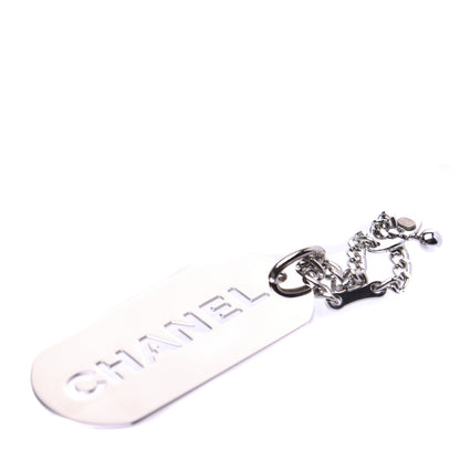 Chanel Dog Tag Key Charm Silver 8 of 12
