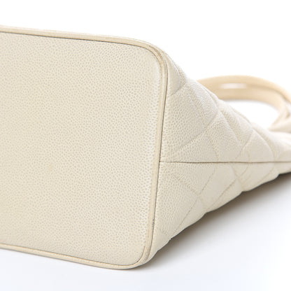Chanel Caviar Quilted Medallion Tote Light Beige 8 of 17