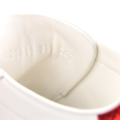 Gucci Calfskin Ayers Bee Embroidered Womens Ace Sneakers 35.5 White Green 8 of 11