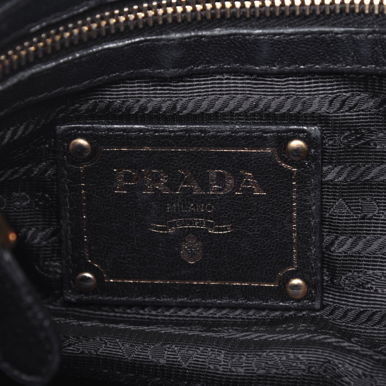 Prada Nylon Tessuto Soft Calfskin Small Shopping Satchel Black 7 of 34