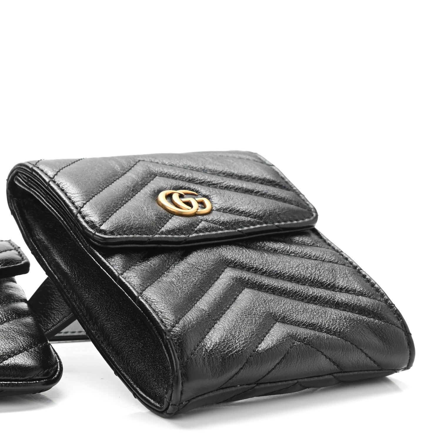 Gucci Calfskin Matelasse GG Marmont 2.0 Multi Belt Bag 85 34 Black 13 of 14