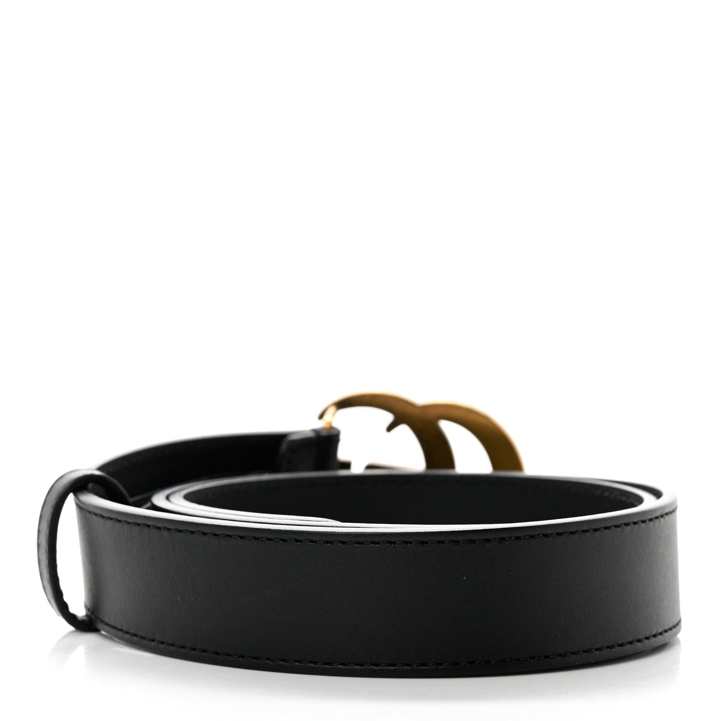 Moon Calfskin Double G 30mm Belt 75 30 Black
