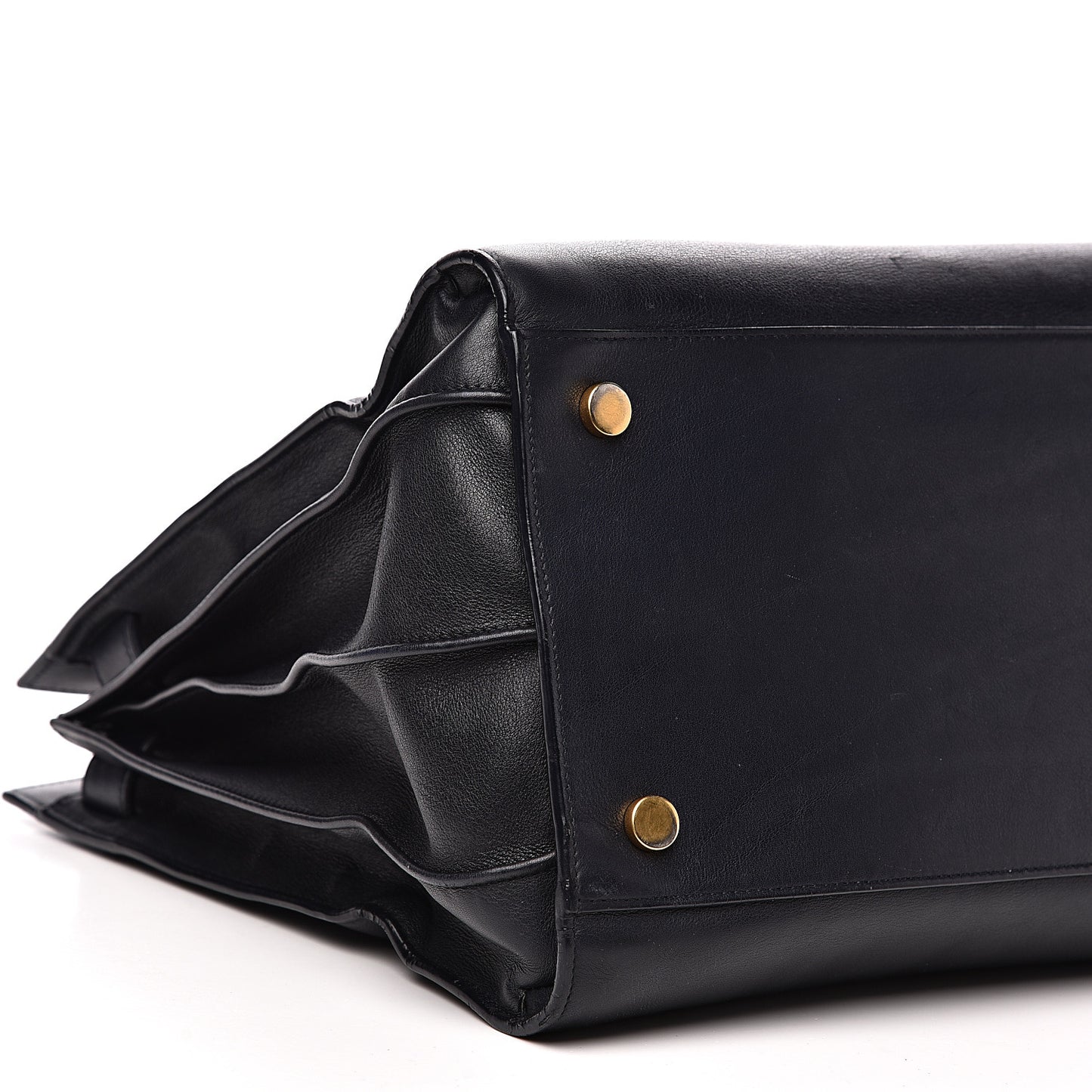 Calfskin Large Sac De Jour Carryall Navy Blue