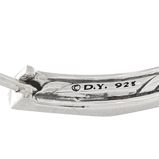 David Yurman Sterling Silver Stax Hoop Earrings 4 of 5
