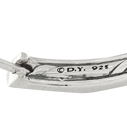 David Yurman Sterling Silver Stax Hoop Earrings 4 of 5
