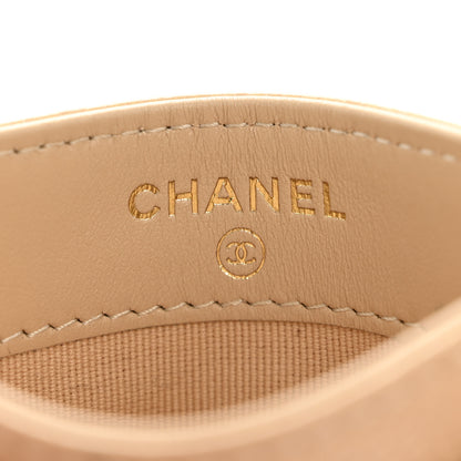 Chanel Caviar Quilted Card Holder Beige 6 of 9