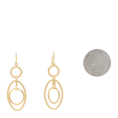 David Yurman 18K Yellow Gold Mobile Oval Drop Earrings 2 of 4