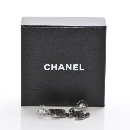 Chanel Crystal CC Drop Earrings Ruthenium 6 of 6