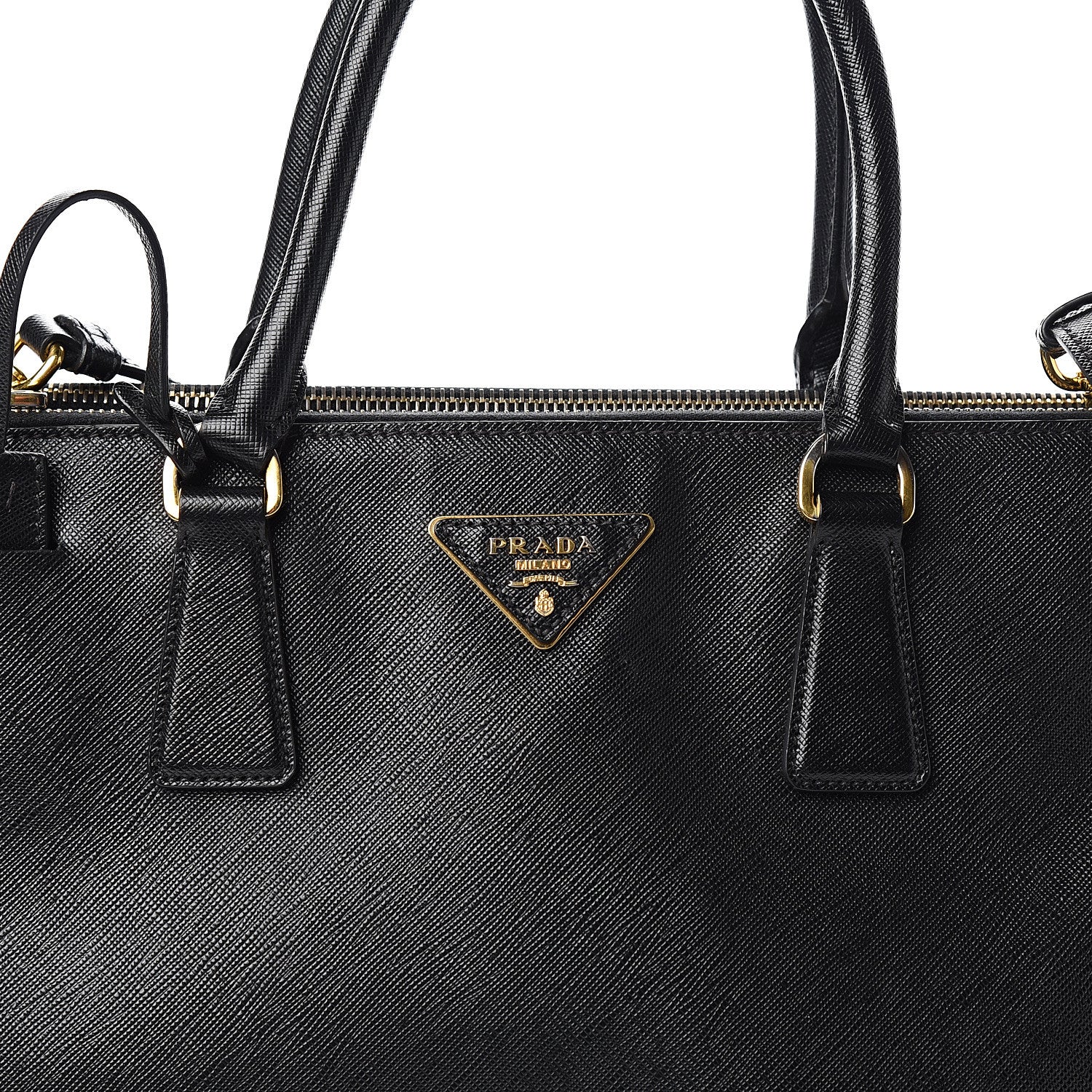 Prada Saffiano Medium Galleria Double Zip Tote Black 9 of 9