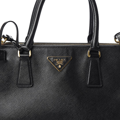 Prada Saffiano Medium Galleria Double Zip Tote Black 9 of 9