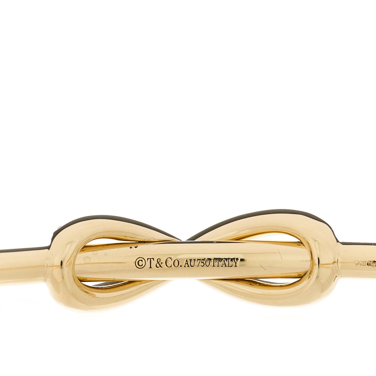 18K Yellow Gold Diamond Infinity Cuff Bracelet