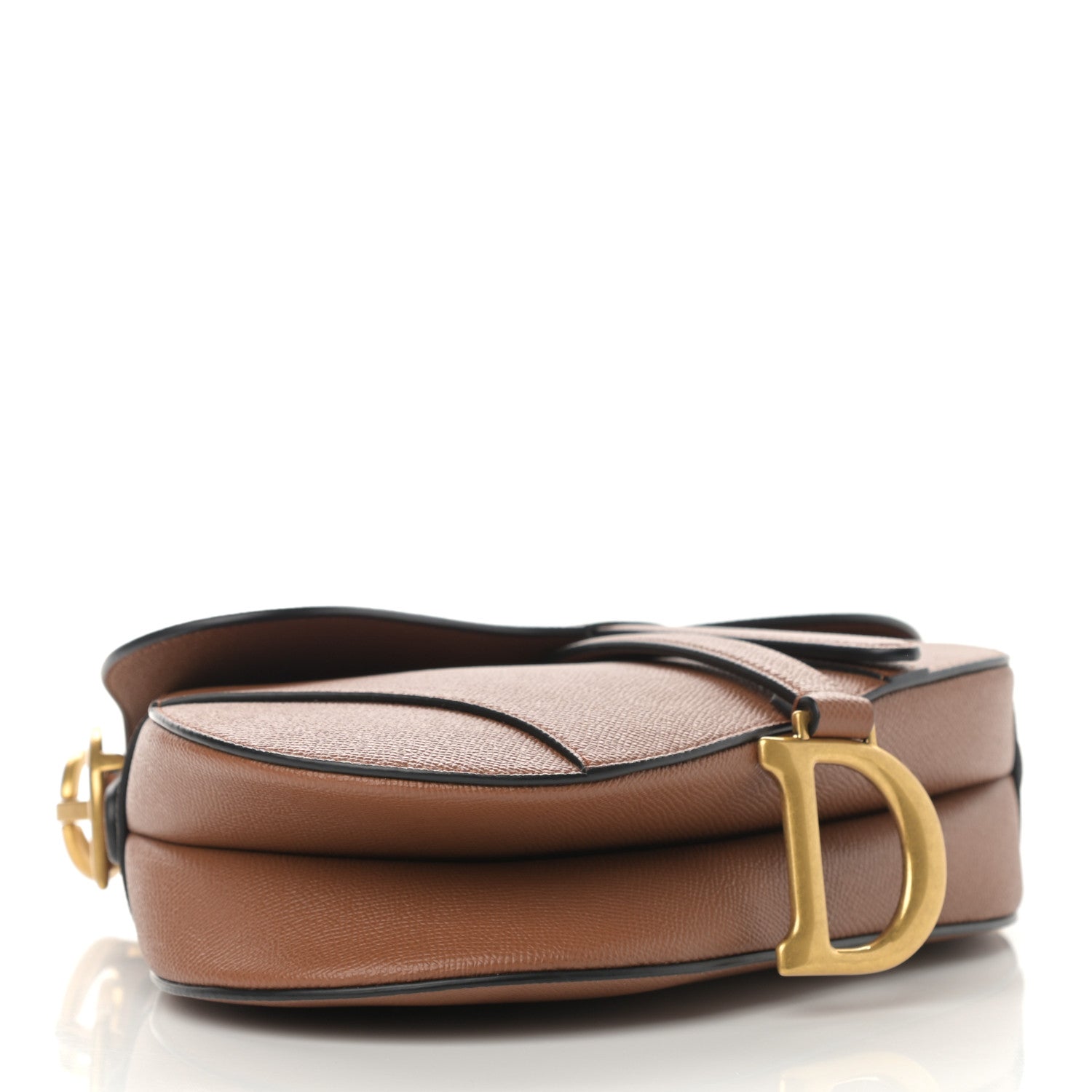 Christian Dior Grained Calfskin Saddle Bag Camello 3 of 9