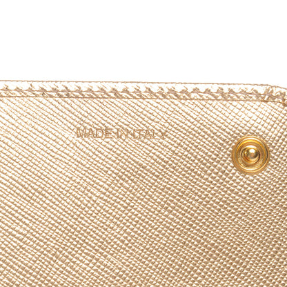 Prada Saffiano Continental Flap Wallet Platino 8 of 10