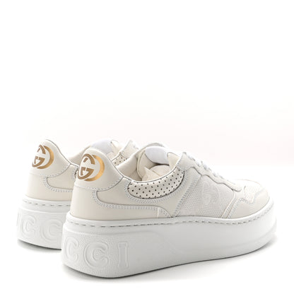Gucci Calfskin GG Tennis Embossed Perforated Womens Platform 55mm Sneakers 36 Great White 5 of 9
