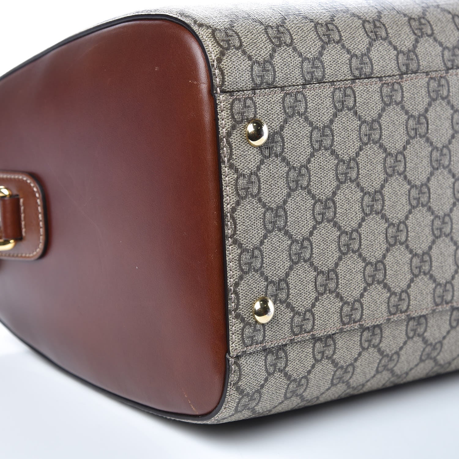 Gucci GG Supreme Monogram Medium Boston Beige Cuir 8 of 15