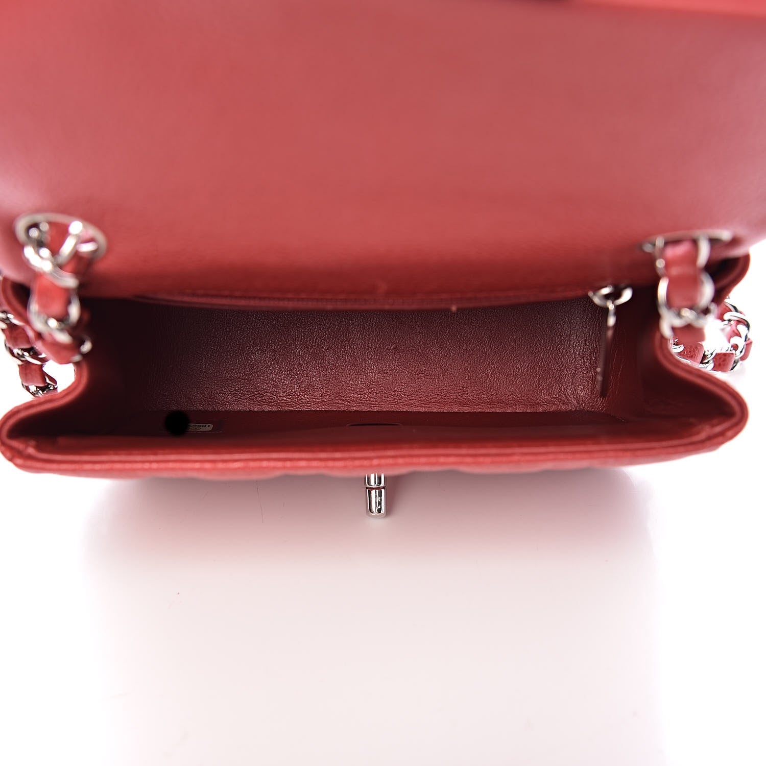 Chanel Caviar Quilted Mini Square Flap Red 5 of 12