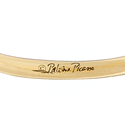 Tiffany 18K Yellow Gold Paloma's Graffiti Love Ring 55 7.25 4 of 5