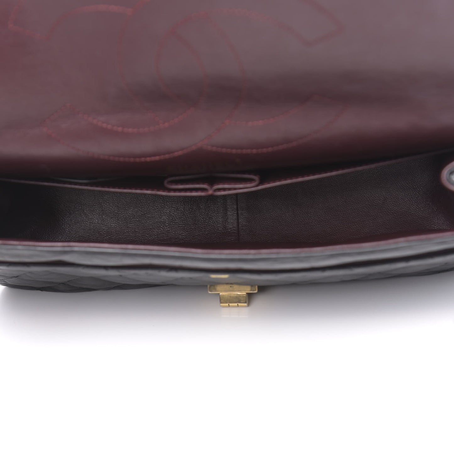 Aged Calfskin Quilted 2.55 Reissue 227 Flap Black