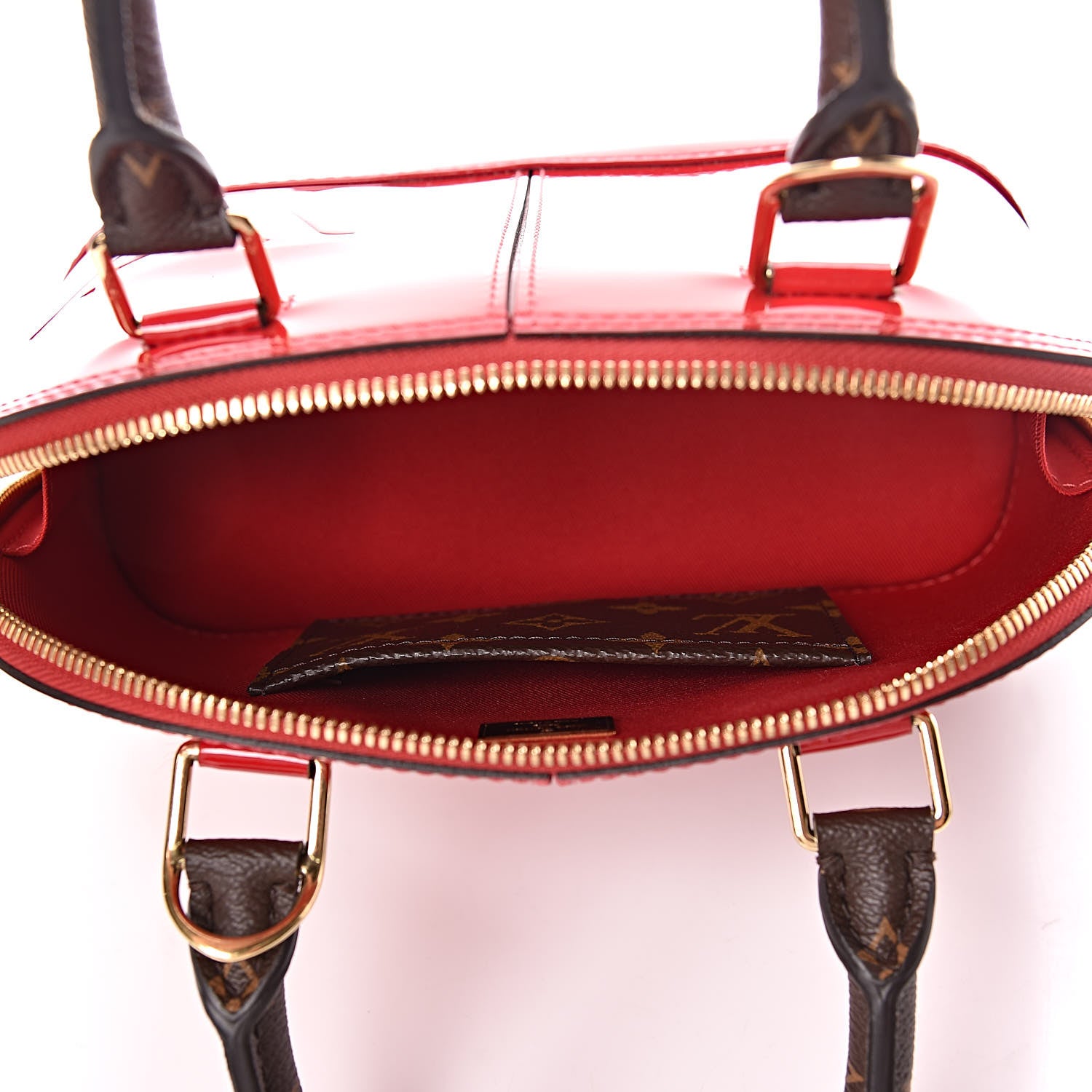 Louis Vuitton Patent Monogram Alma BB Scarlet 5 of 9