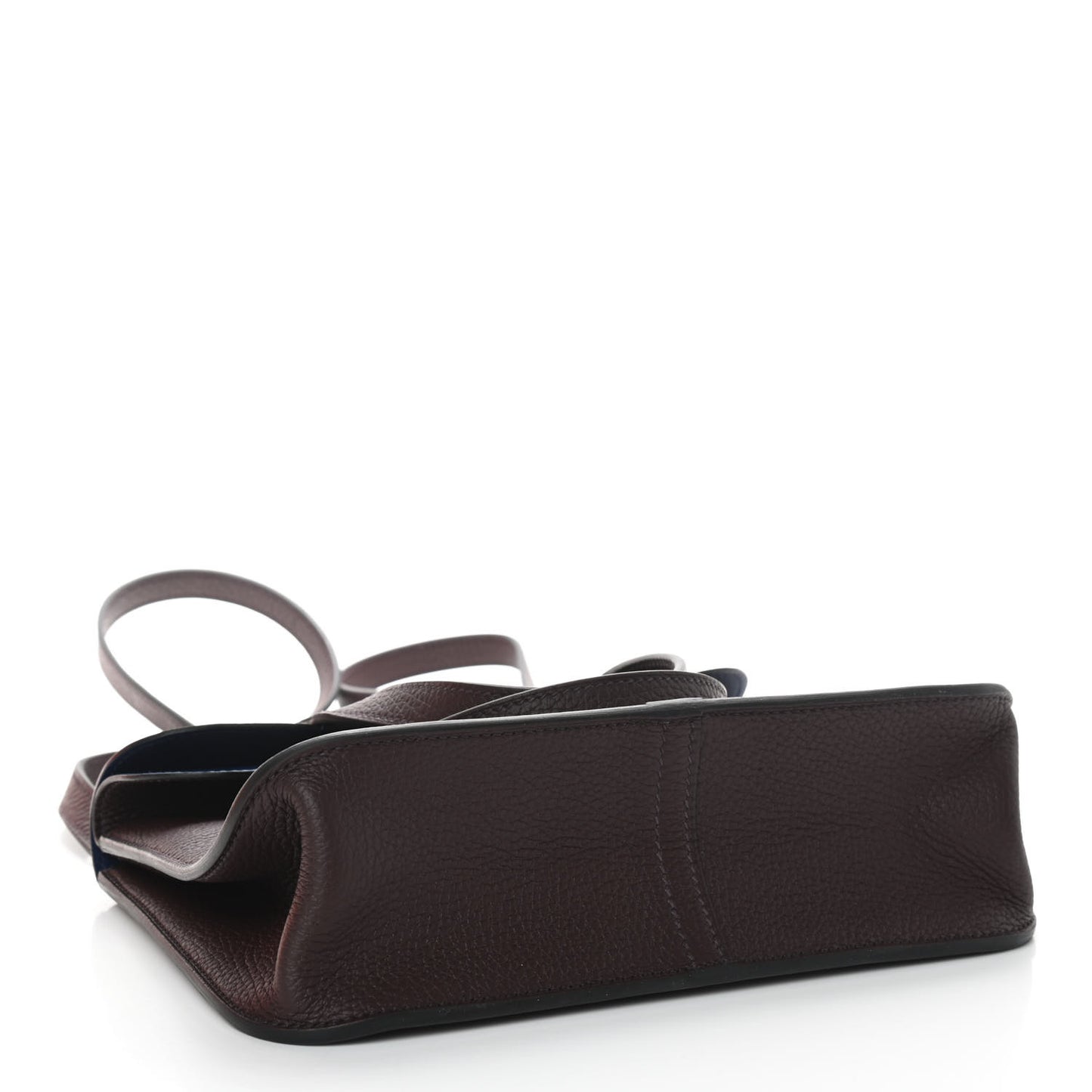 Taurillon Clemence Verso Halzan 25 Rouge Sellier Bleu Saphir