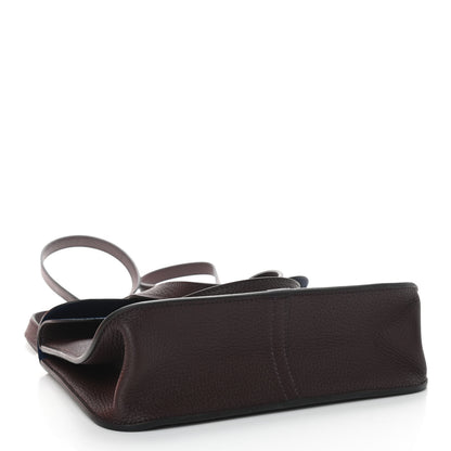 Hermes Taurillon Clemence Verso Halzan 25 Rouge Sellier Bleu Saphir 3 of 8