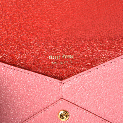Miu Miu Goatskin Madras Love Wristlet Pouch Orchidea 6 of 11