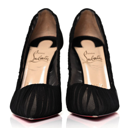 Christian Louboutin Tulle Suede Follies Draperia 100 Pumps 36.5 Black 2 of 7