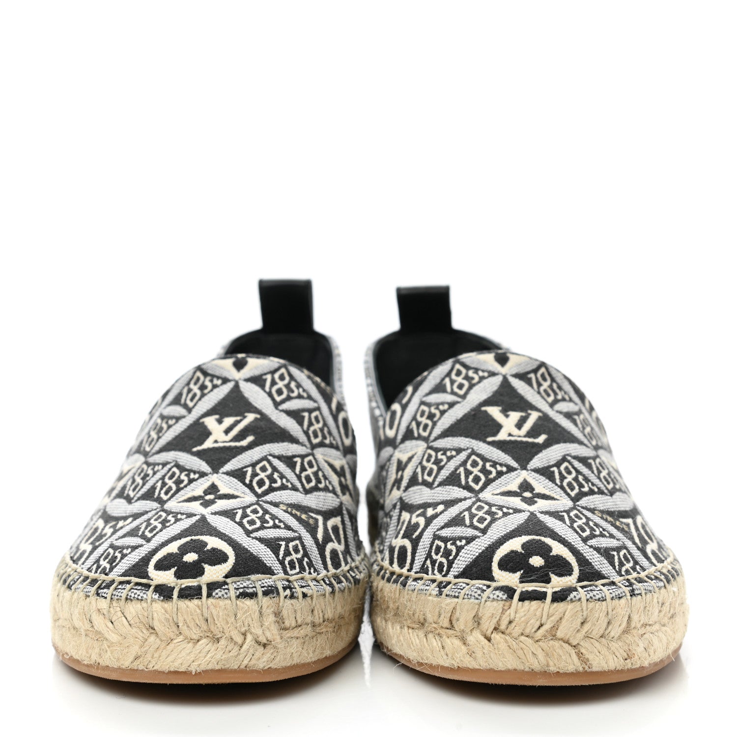 Louis Vuitton Jacquard Since 1854 Starboard Espadrille Flats 37 Grey 2 of 8