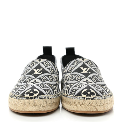 Louis Vuitton Jacquard Since 1854 Starboard Espadrille Flats 37 Grey 2 of 8