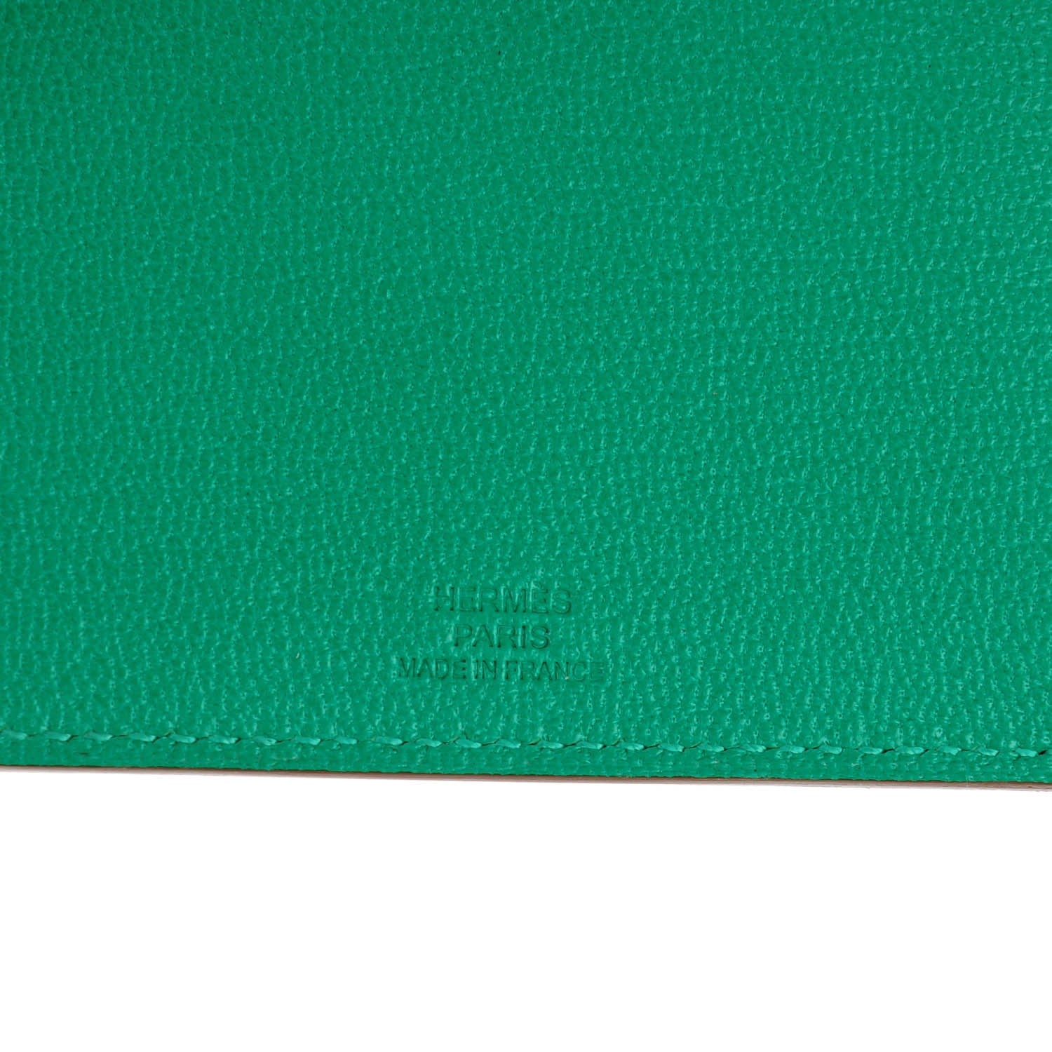 Hermes Chevre Mysore Tarmac PM Passport Holder Menthe 6 of 7