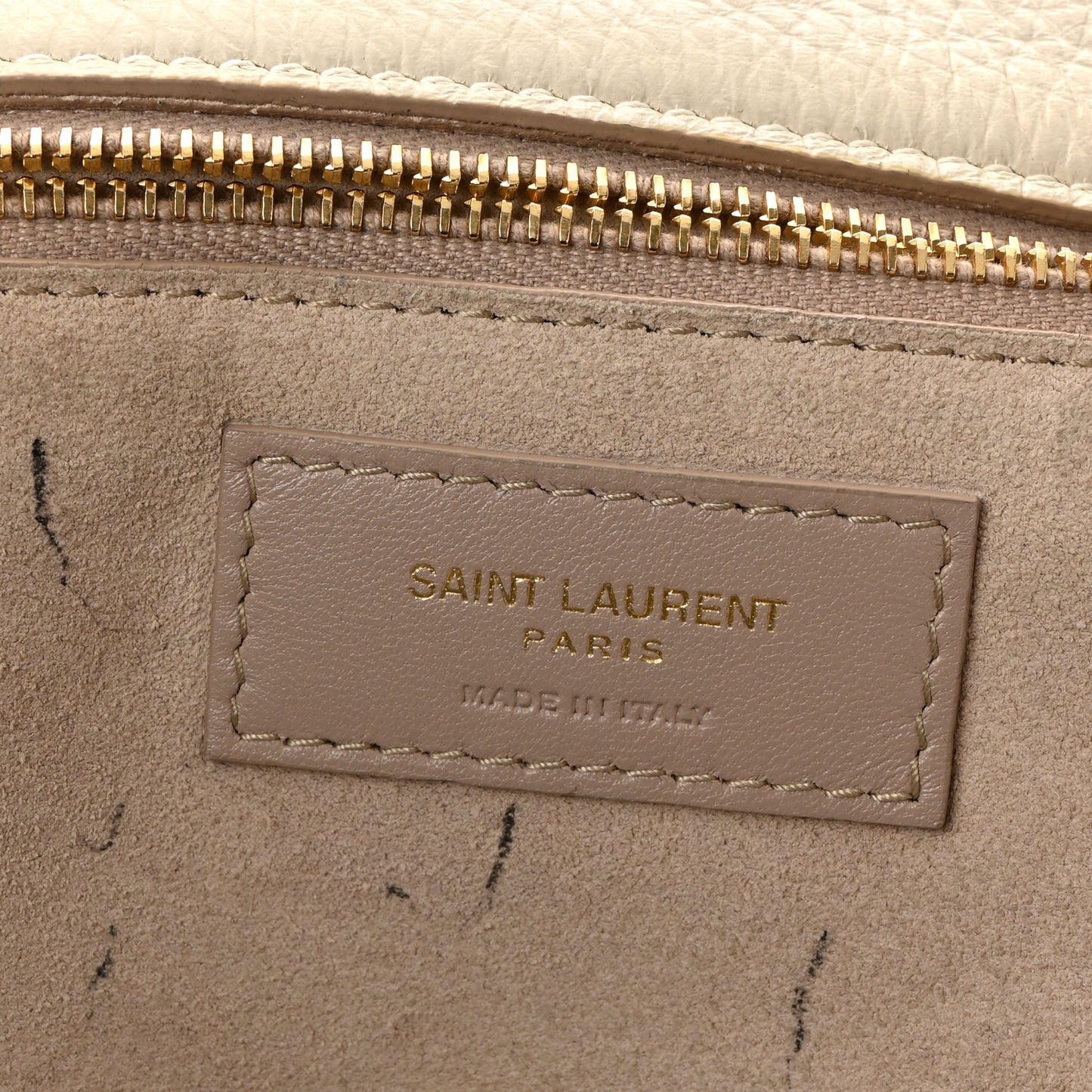 Grained Deerskin Bea Tote Blanc Vintage