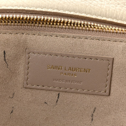 Saint Laurent Grained Deerskin Bea Tote Blanc Vintage 6 of 9