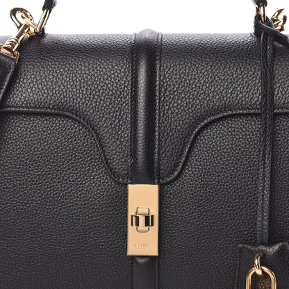 Celine Grained Calfskin Small 16 Top Handle Bag Black 10 of 12