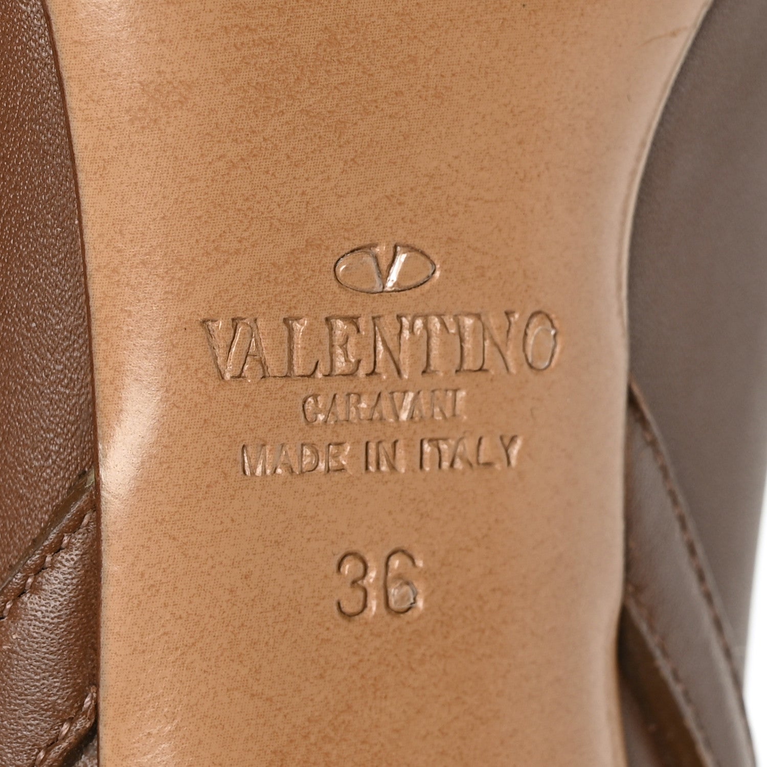 Valentino Garavani Calfskin Rockstud Double Buckle 100mm Ankle Boots 36 Nocciola 7 of 7