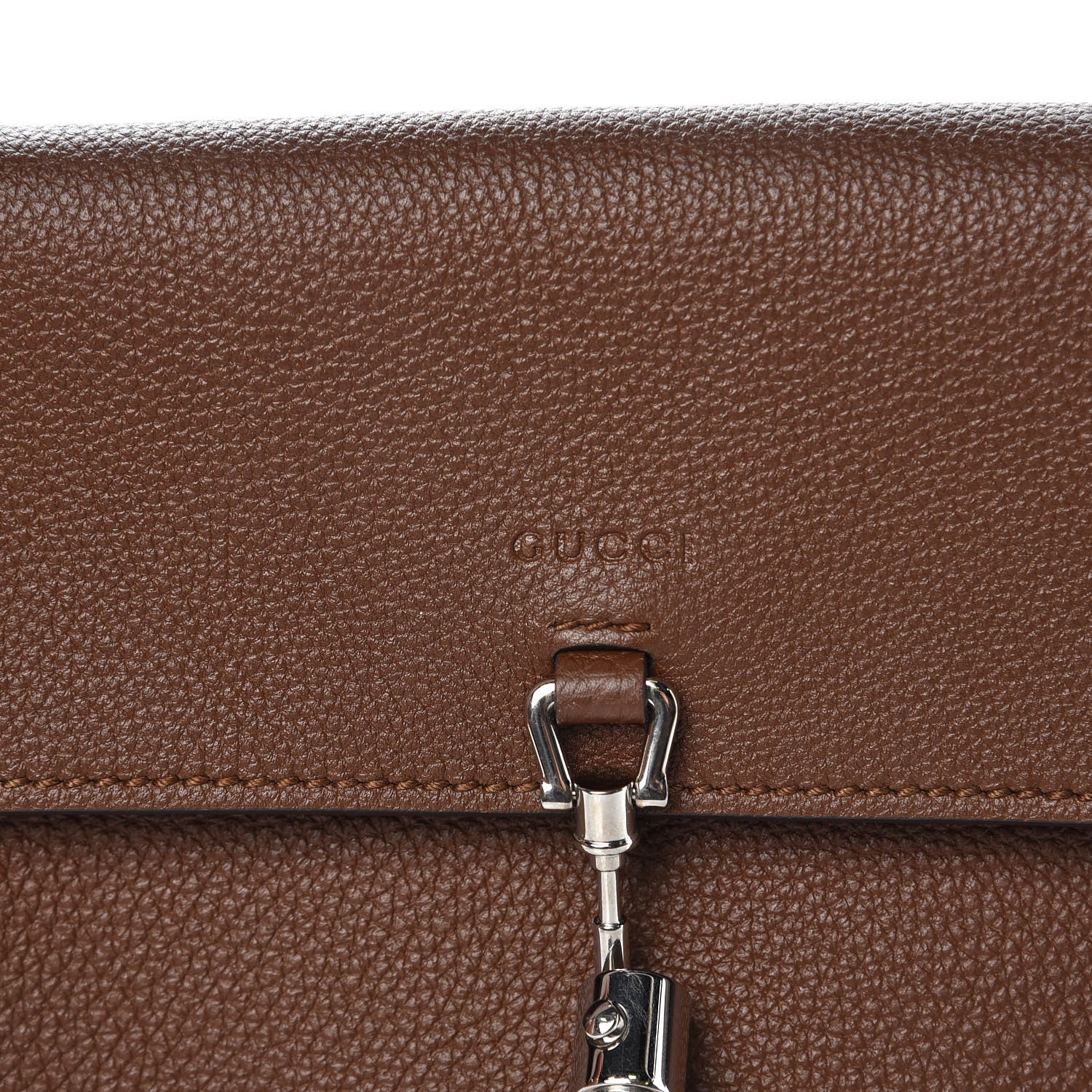 Gucci Grand Prix Calfskin Jackie Convertible Shoulder Bag Nut Brown 7 of 9