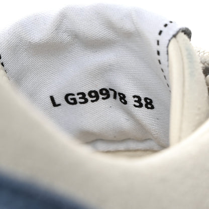 Chanel Suede Kidskin Womens CC Sneakers 38 White Blue 7 of 11