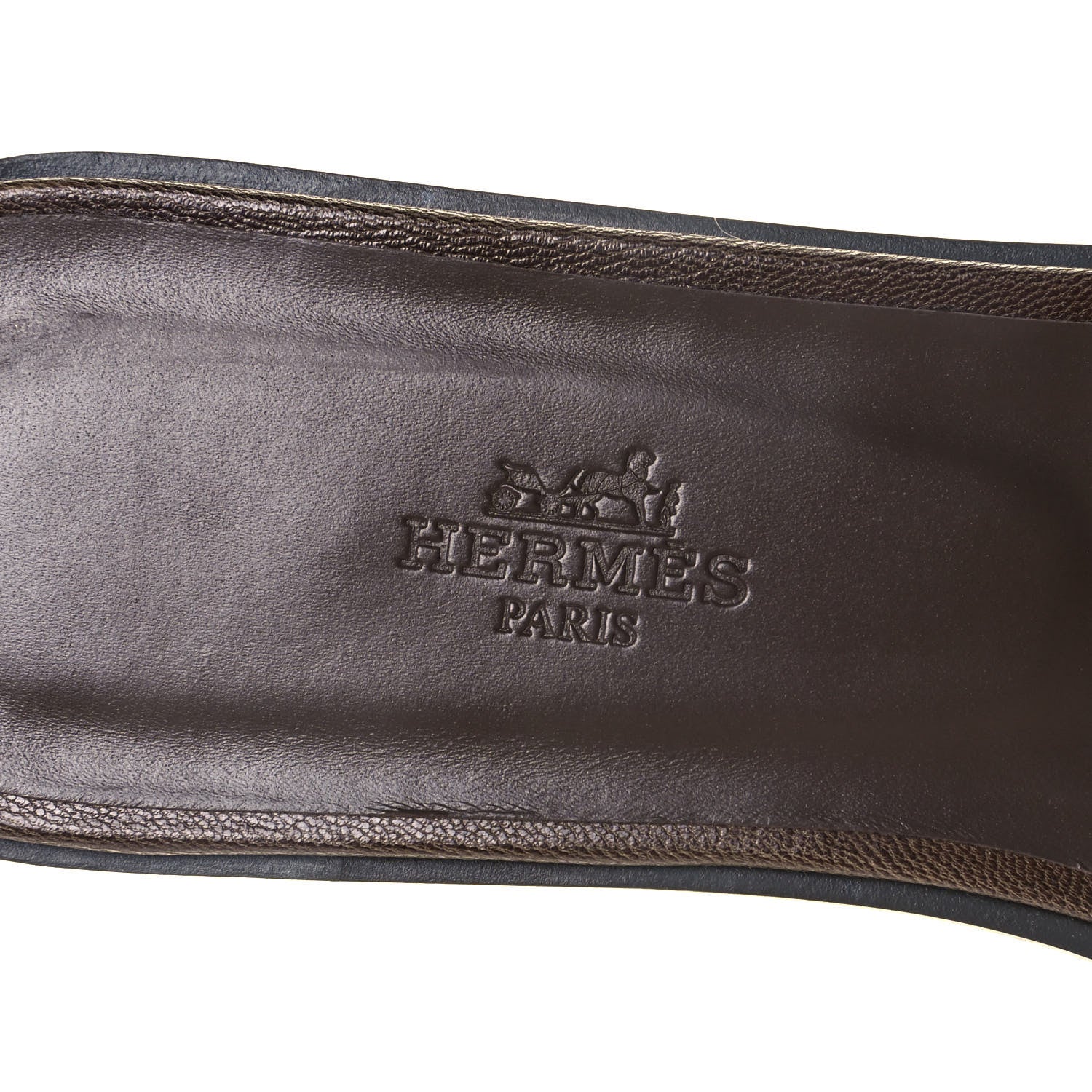 Hermes Goatskin Oran Sandals 39.5 Gris Galet 7 of 13