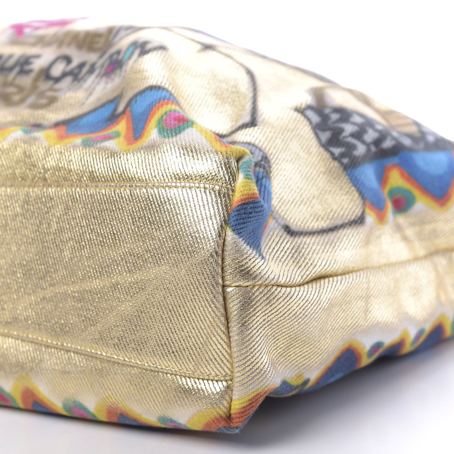 Graffiti Printed Canvas Street Spirit Tote Multicolor