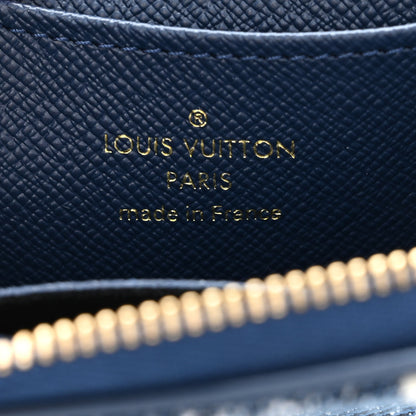 Louis Vuitton Denim Monogram Jacquard Zippy Coin Purse Bleu 6 of 7