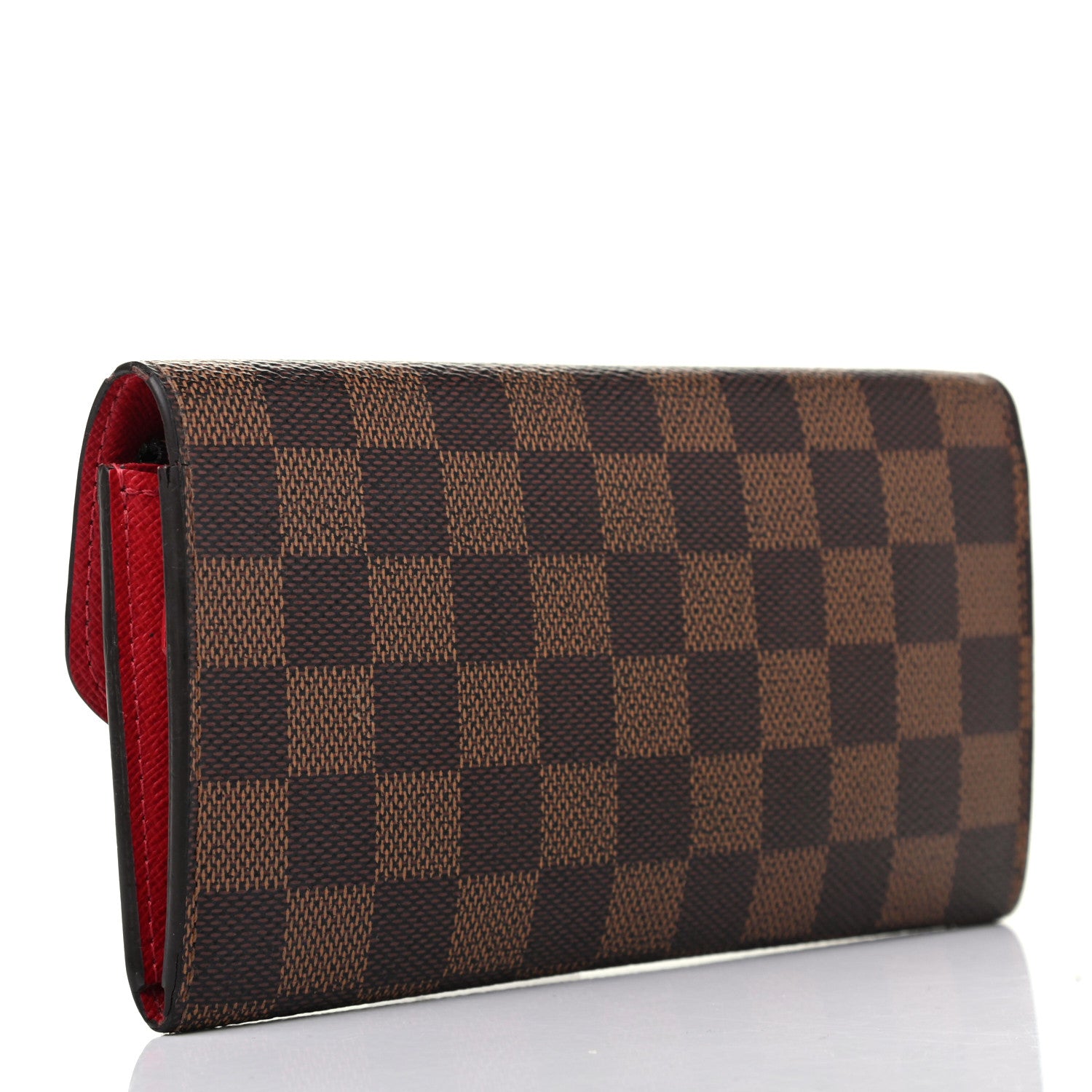 Louis Vuitton Damier Ebene Emilie Wallet Red 3 of 9