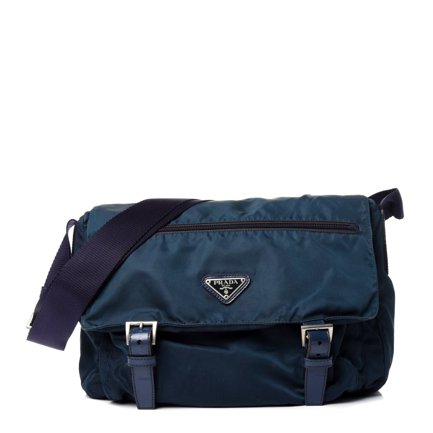 Prada Nylon Vela Messenger Bag Blue 1 of 18