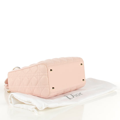 Christian Dior Lambskin Cannage Medium Lady Dior Rose Poudre 4 of 8
