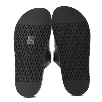 Hermes Calfskin Womens Chypre Sandals 38 Black 5 of 9