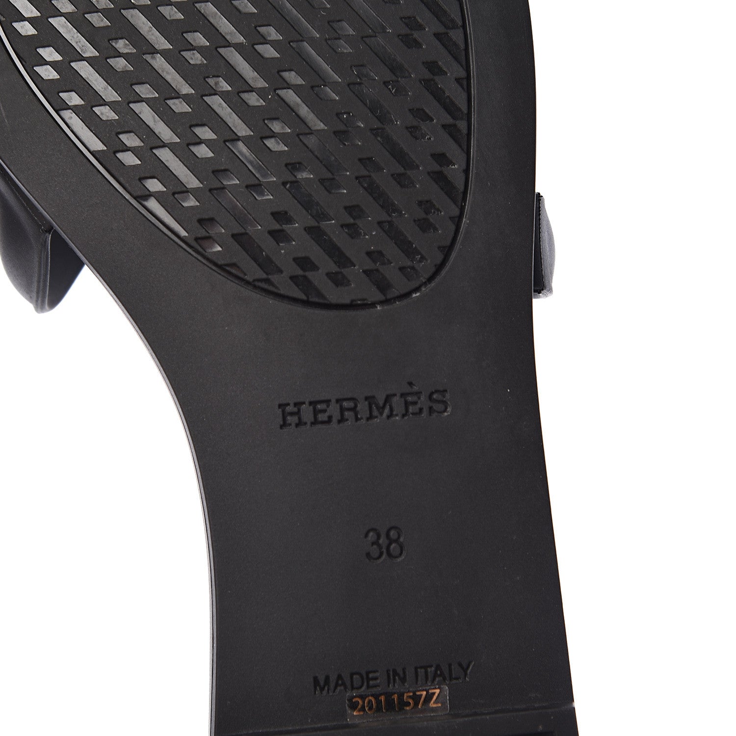 Hermes Rubber Aloha Sandals 38 Black 7 of 14