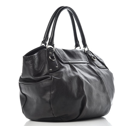 Prada Soft Calfskin Flap Shoulder Bag Black 3 of 14