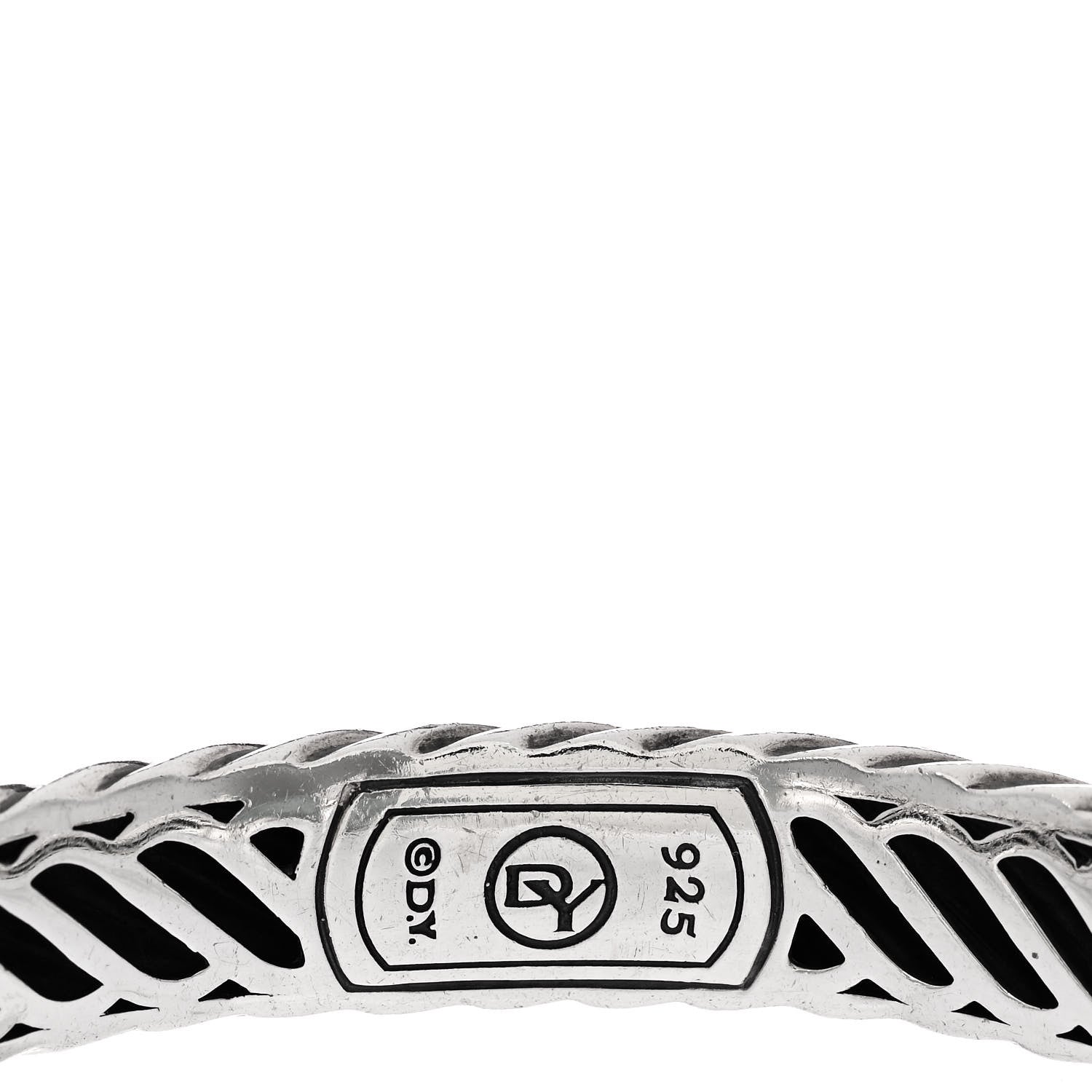 David Yurman Sterling Silver Chalcedony 10mm Waverly Bracelet 3 of 4